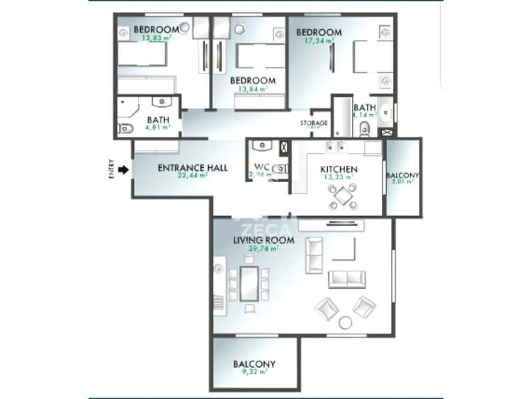 Apartament cu 4 camere decomandat, mobilat în Tei
