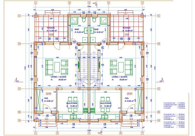 Casă cu 4 camere cu Teren 330 Mp în Exterior Nord