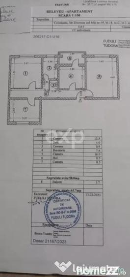 Apartament cu 3 camere decomandat în Central