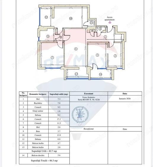 Apartament cu 4 camere decomandat, mobilat în Centrul Civic