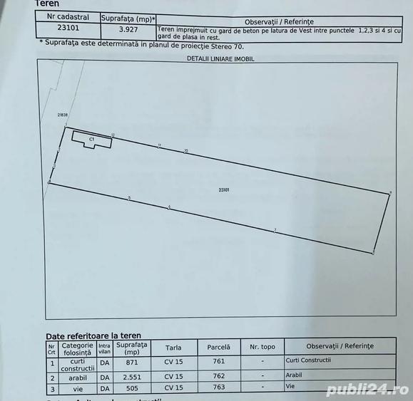 Casă cu 3 camere cu Teren 3927 Mp în Fântânele