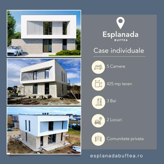 Casă individuală cu 5 camere cu Teren 425 Mp în Est