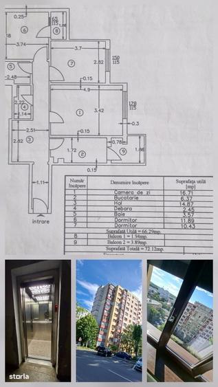 Apartament cu 3 camere decomandat în Găvana
