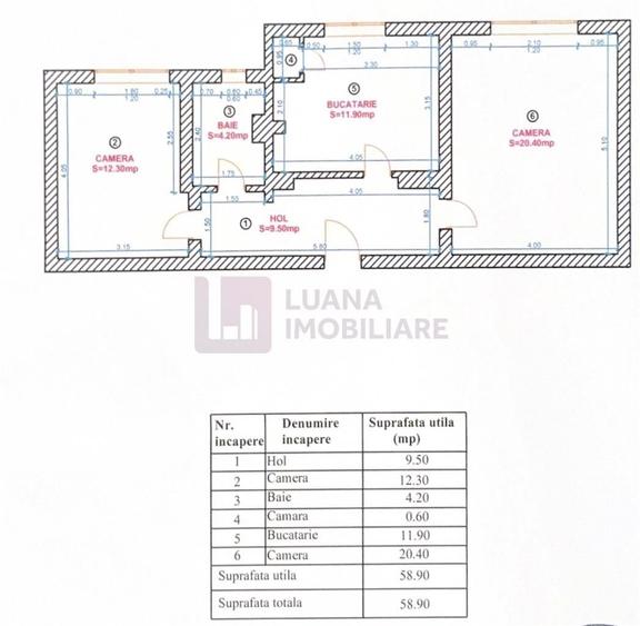 Apartament cu 2 camere decomandat în Terezian