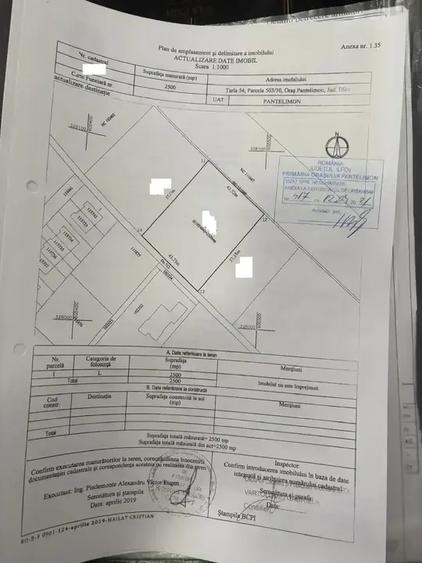 Teren intravilan de 2500 mp, în Central