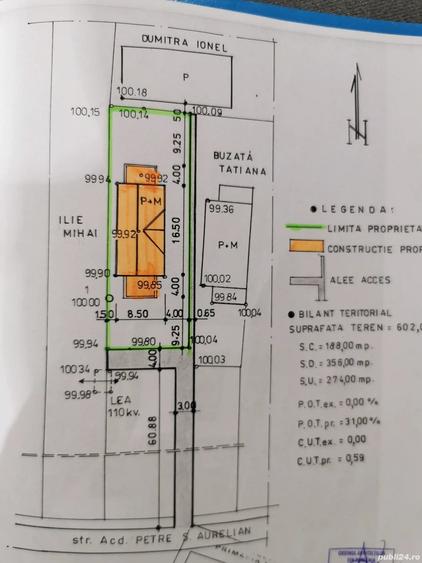 Casă cu 8 camere cu Teren 800 Mp în Central