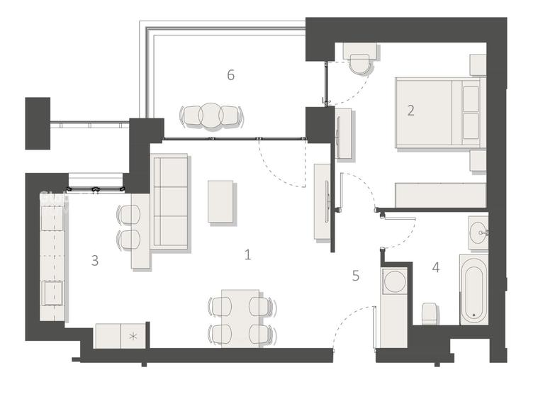 Apartament cu 2 camere decomandat, mobilat în Aviației