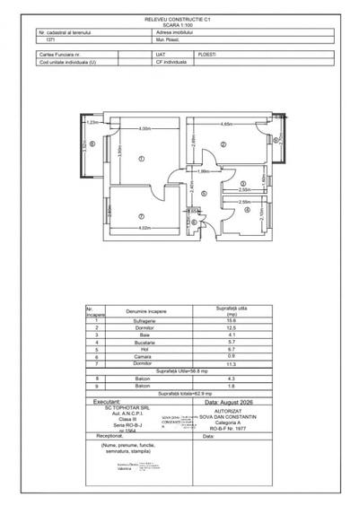 Apartament cu 3 camere semidecomandat în Republicii