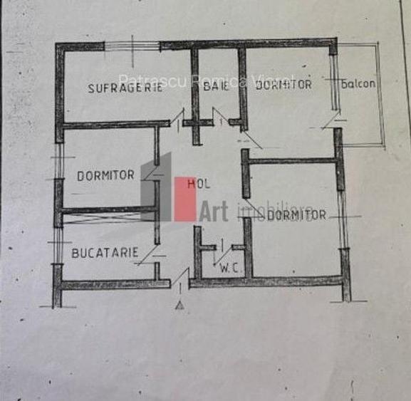 Apartament cu 4 camere decomandat, mobilat în Sebastian