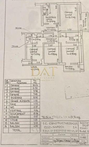 Apartament cu 4 camere decomandat, mobilat în Gheorgheni