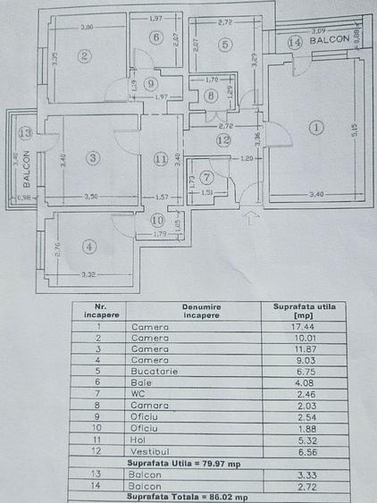 Apartament cu 4 camere decomandat în Dristor