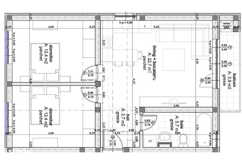 Apartament 3 camere, etaj 1, Cartierul Arhitectilor - 1