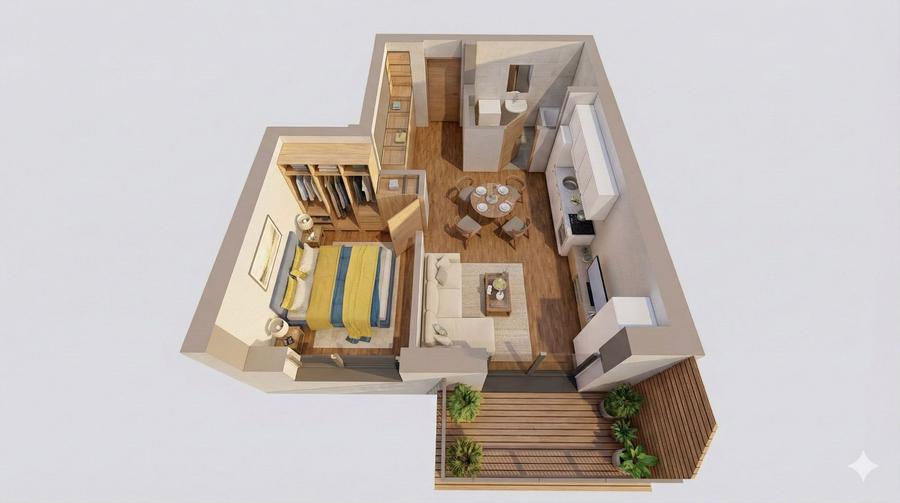 Apartamente noi cu 2 camere în ARED AFI – Cel mai mic preț, comision 0 - 2