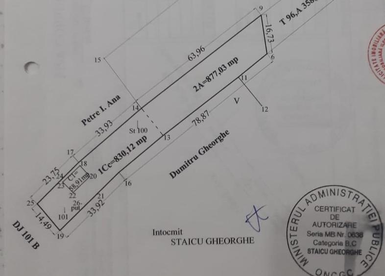Teren Construcții intravilan de 3300 mp, în Ghermănești