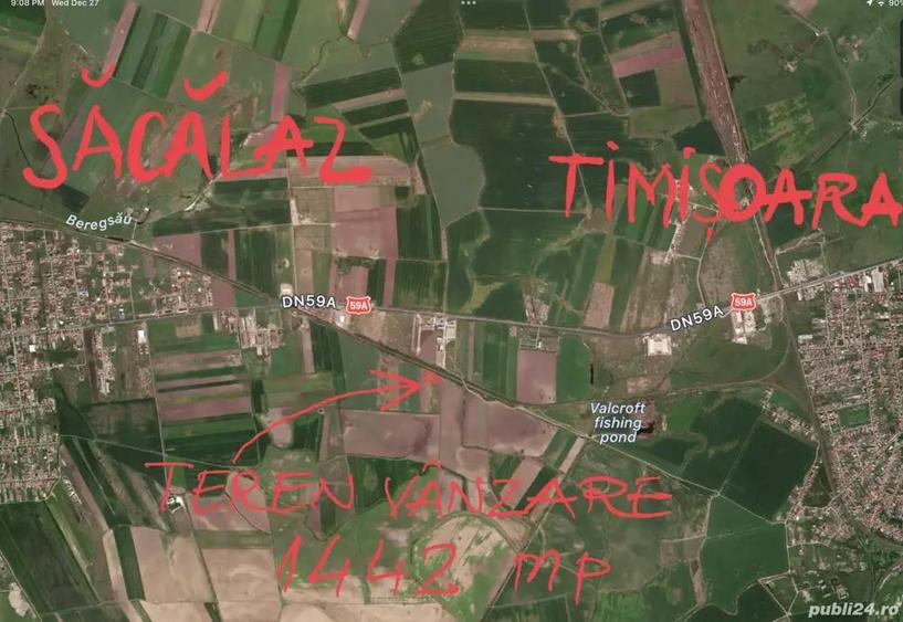 Teren de 1440 mp, în Vest