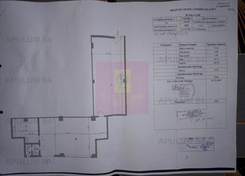 Spațiu comercial, de 163 mp, în Libertății
