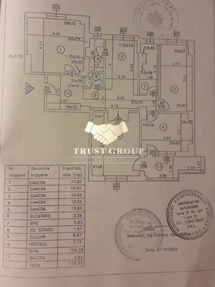Apartament cu 5 camere decomandat în Victoriei