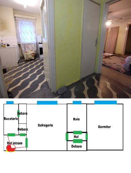 Apartament cu 2 camere nedecomandat în Central