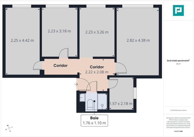 Apartament cu 4 camere decomandat în Banu Mărăcine