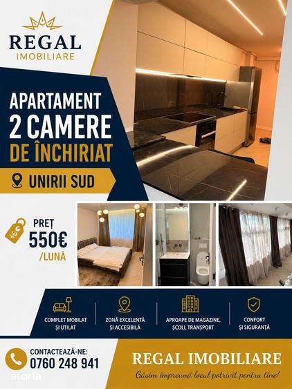 Apartament cu 2 camere în Unirii Sud