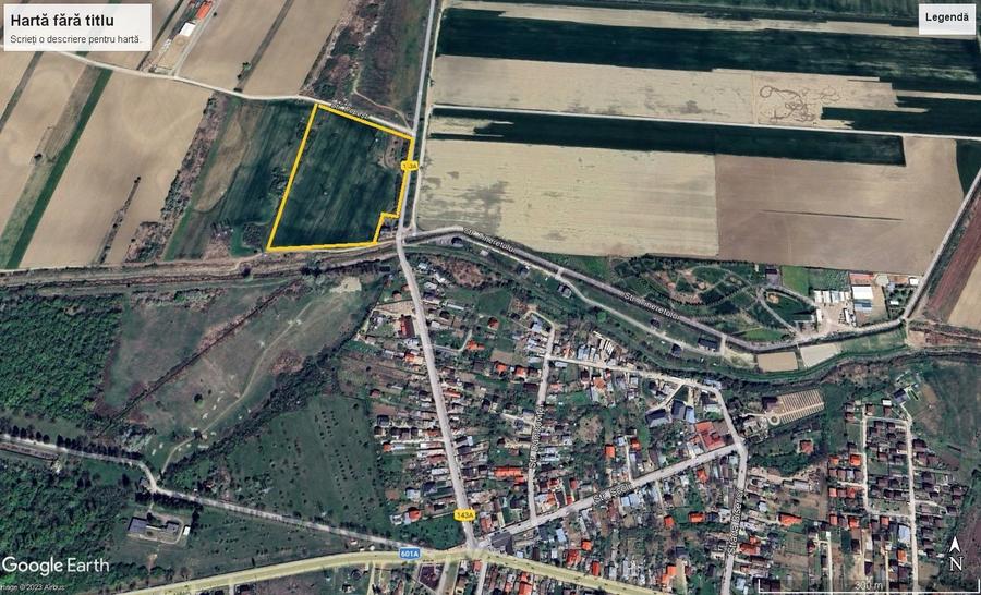 Teren agricol extravilan de 62500 mp, în Nord