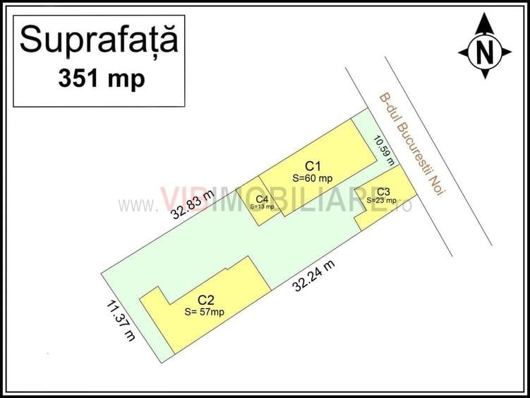 BUCURESTII NOI - STRADAL, teren intravilan, suprafata 351 mp - 1