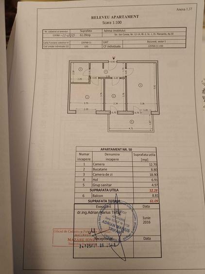 Apartament cu 2 camere decomandat în Rahova
