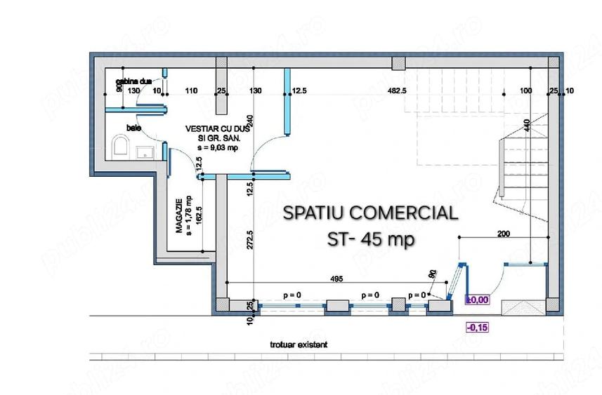 Spațiu comercial, de 45 mp, în Zăvoi