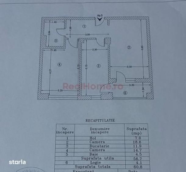 2 camere | decomandat | 60,8 mp | parcare inclusa | Mobilat si utilat - 1