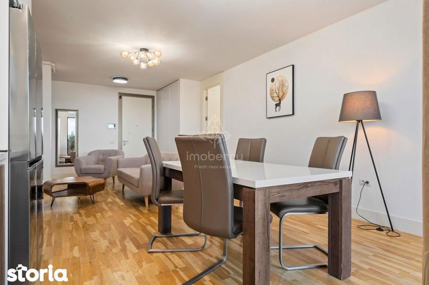Apartament cu 2 camere semidecomandat, mobilat în Tei