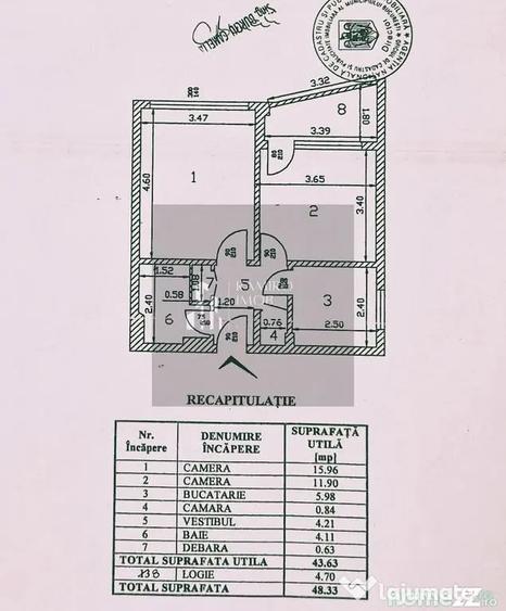 Apartament cu 2 camere decomandat în Olteniței