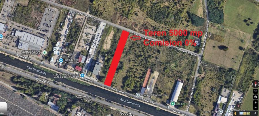 Teren Construcții intravilan de 5000 mp, în Splaiul Unirii