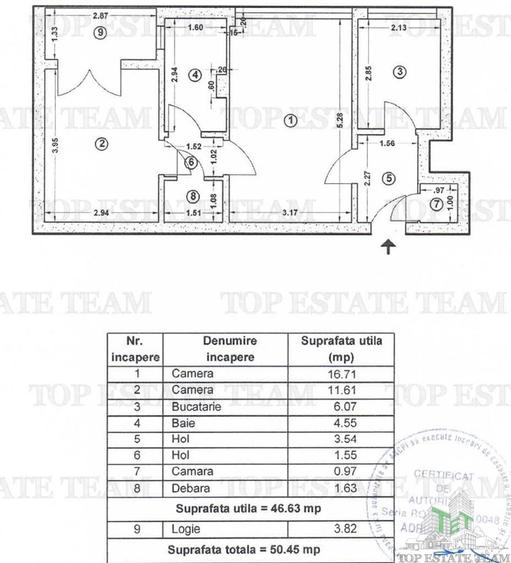 Apartament cu 2 camere, mobilat în Pajura