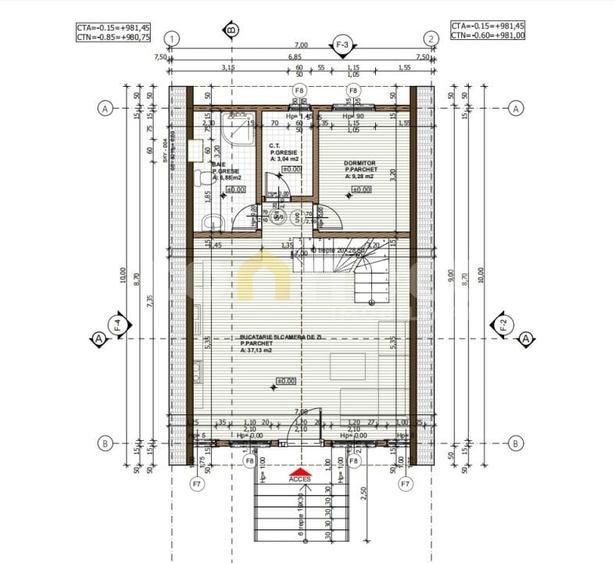 Casă individuală cu 4 camere cu Teren 1537 Mp în Muntele Rece