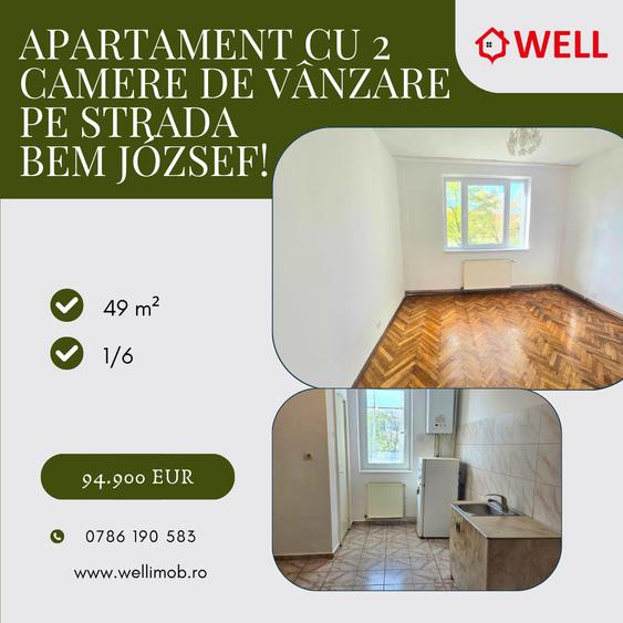 Apartament cu 2 camere în Ultracentral