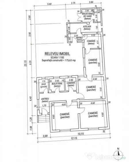 Casa 175 mp de renovat, teren 669 mp, toate utilita?ile, - 1
