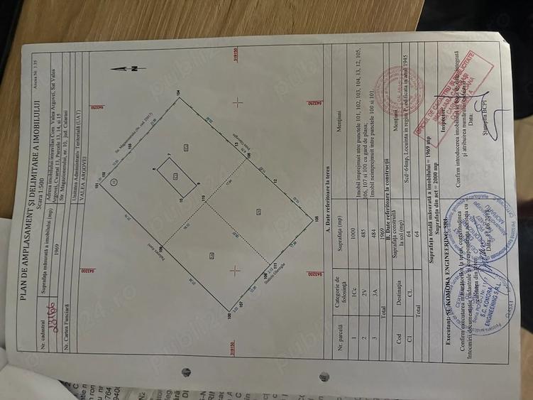 Teren de 2000 mp, în Valea Argovei