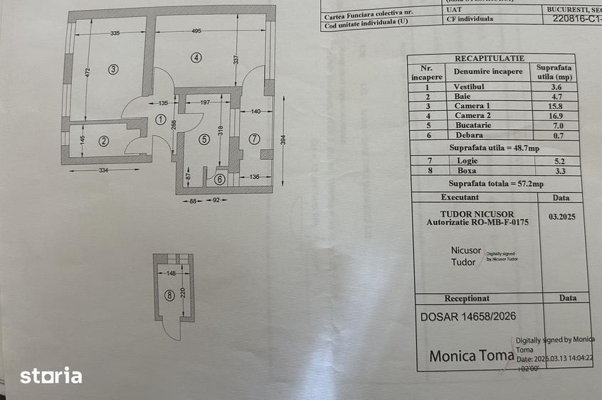 Apartament cu 2 camere decomandat în Titan — fotografia 1