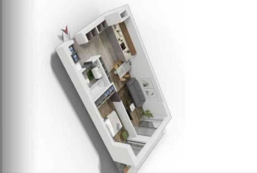 Apartament cu 2 camere semidecomandat în Central
