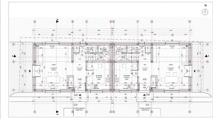 Duplex cu 4 camere cu Canalizare în Someșeni