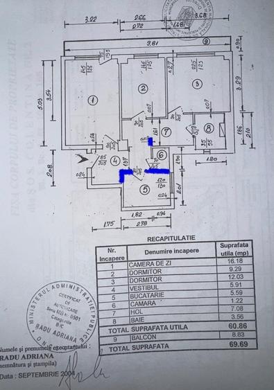 Apartament cu 3 camere decomandat în Bucur Obor