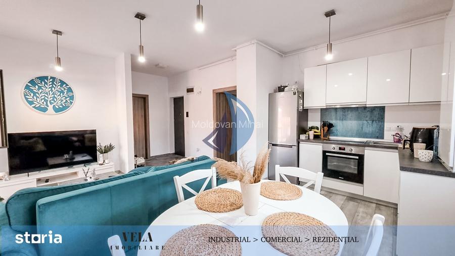 Ap. 2 cam Aleea Carpati + PARCARE subterana, BLOC NOU, mobilat/utilat