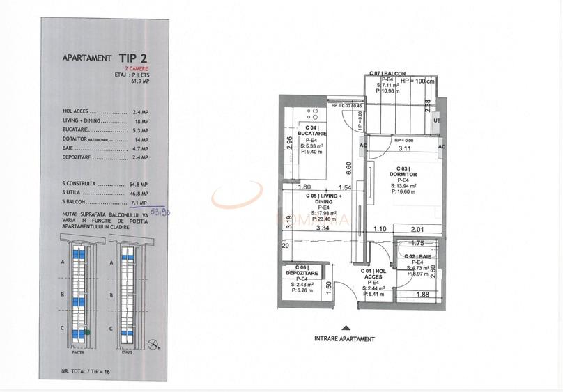 Apartament cu 2 camere decomandat în Dobroești