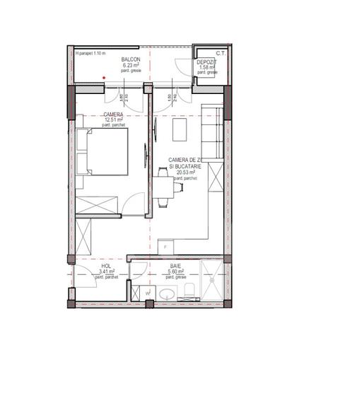Apartament de vanzare in Sibiu - 2 camere - bloc nou, cu lift - 1