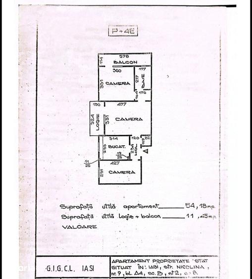 Apartament cu 3 camere în Podu Roș