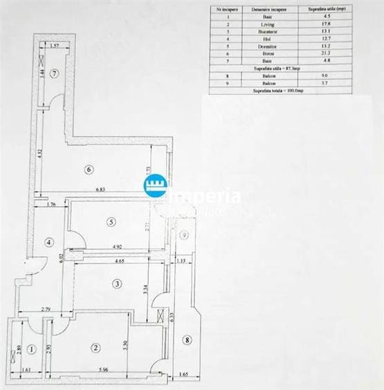 Apartament cu 3 camere decomandat în Copou