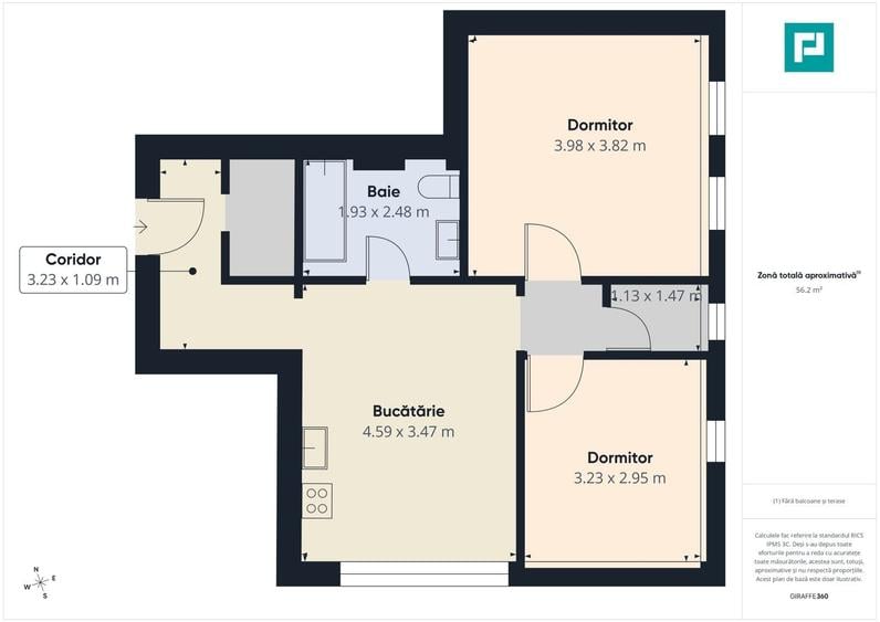Apartament modern cu 3 camere în Alfa - 7
