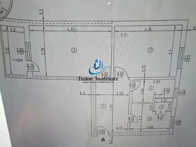 Apartament cu 2 camere decomandat în Est