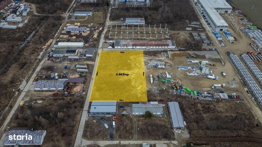 Teren 6500mp Intravilan - Parcul Industrial Zarnesti - Deschidere 94m - 1