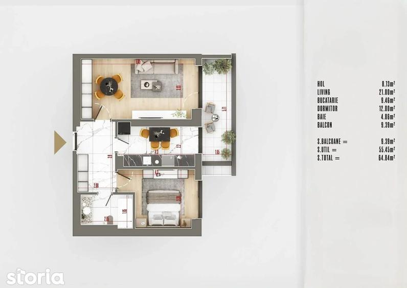 Apartament 2 Camere Decomandat lux gata de mutare - 5